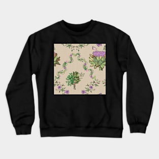 Kopie von Light tangelo summer beach damask pattern with seashells Crewneck Sweatshirt